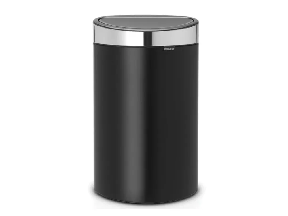 Brabantia Soptunna med trycklock TOUCH BIN NY 40 l, matt midnight med matt lock