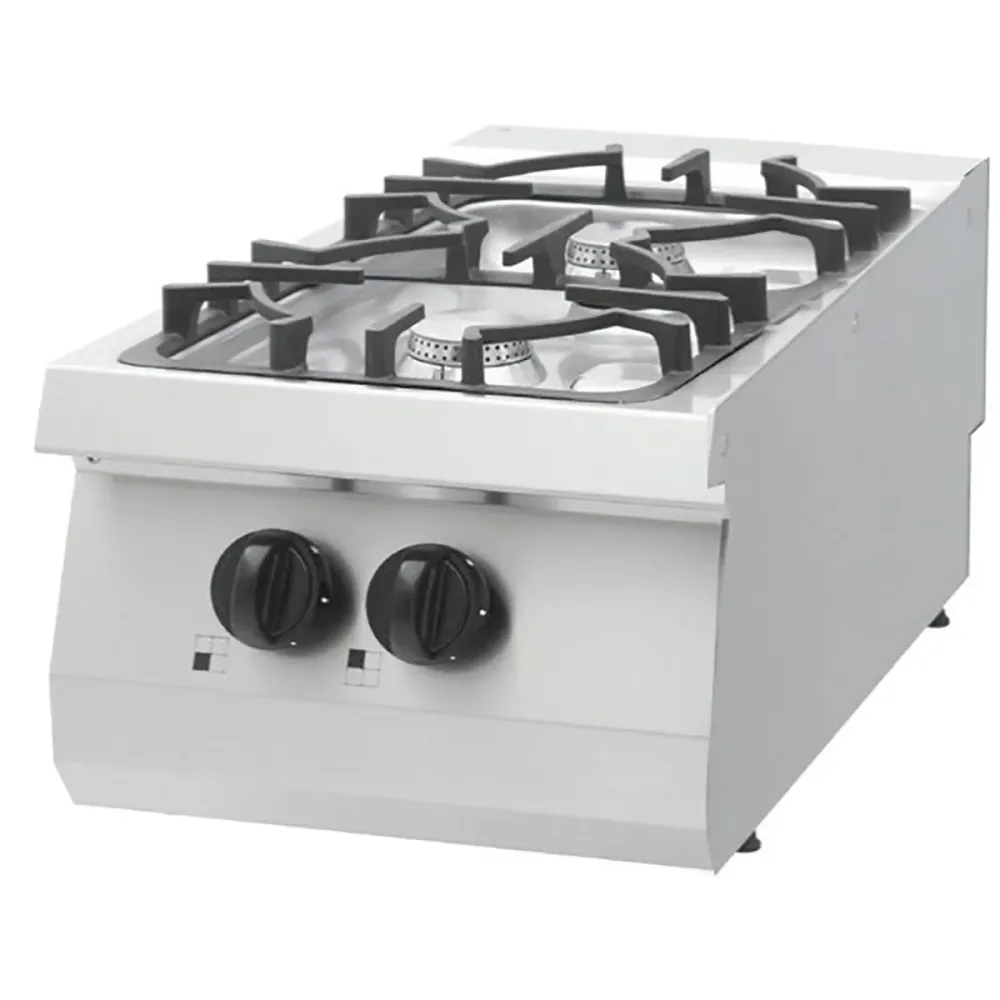 Kraftig spis - 2 brännare - Intuitive enhet - 70 cm djup - Gas