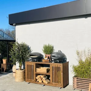 Luksus Grillbord med Dobbelt Gasflaskeskjuler | Brune traller 52