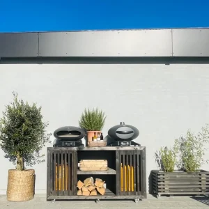 Luksus Grillbord med Dobbelt Gasflaskeskjuler | Sorte traller 52
