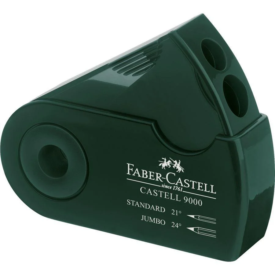 Pennvässare Faber-Castell 9000 twin sharpening box (titankniv) binary Grön