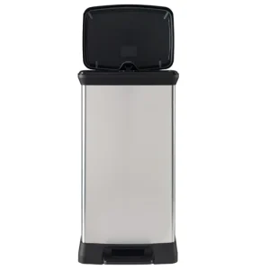 Soptunna CURVER-kapacitet 50L silverfärg med pedal