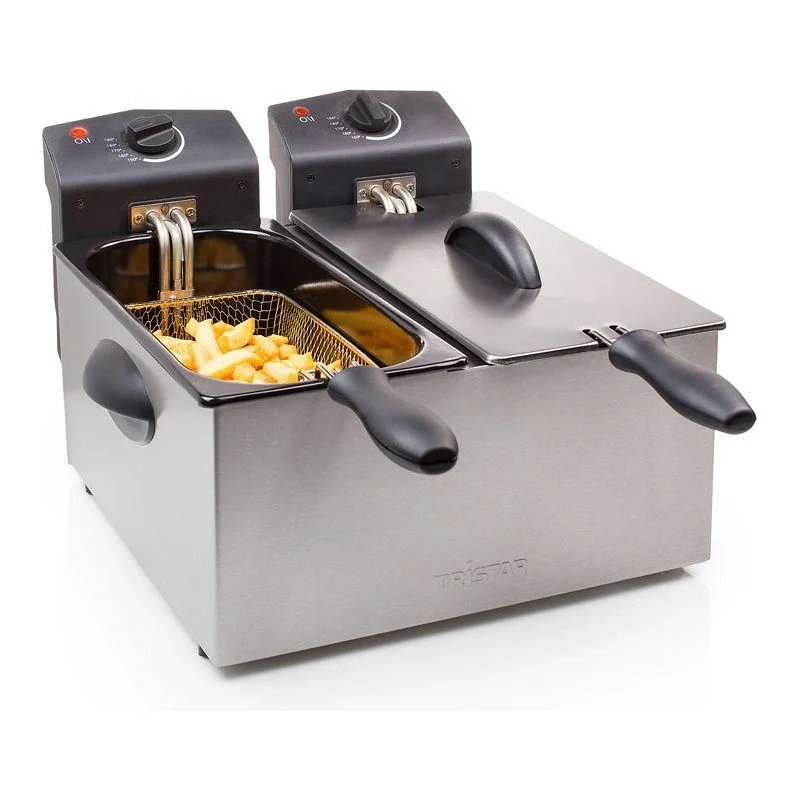 TristarFritös Two-part 2x3L 2x1800W Rostfri