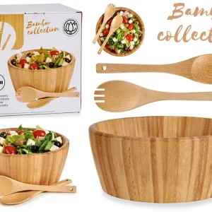 Arkitchen Salladsskål Med Tillbehör - Bambu