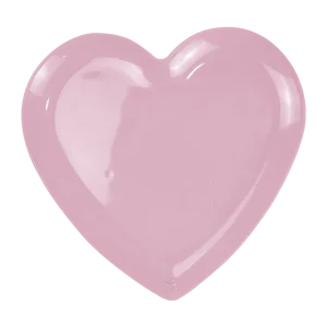 Ds - Hjärtplatta I Plast 25Cm Ø - Rosa