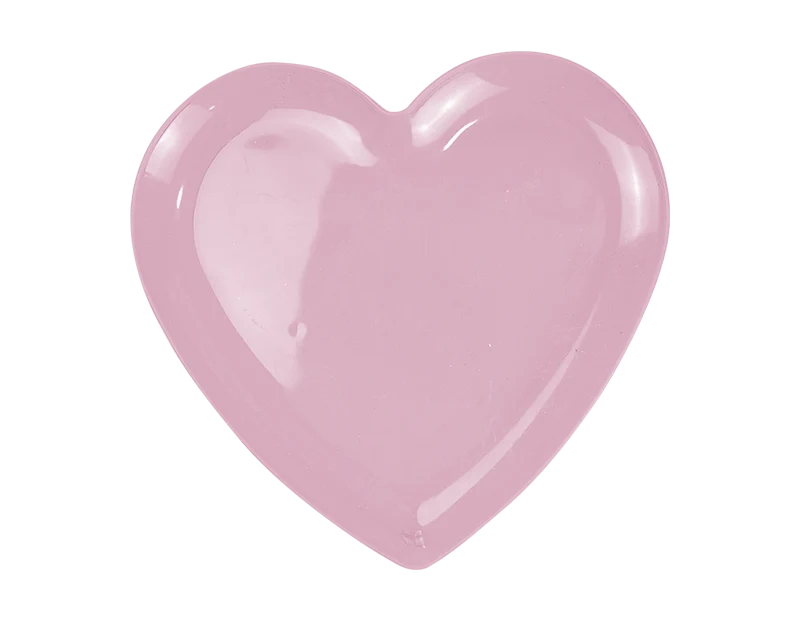 Ds - Hjärtplatta I Plast 25Cm Ø - Rosa