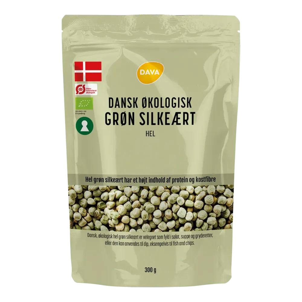 DAVA ekologiska hela gröna silkesärtor