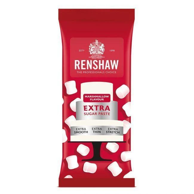 Extra vit sockerpasta 1 kg - Marshmallowsmak