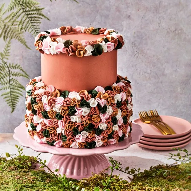 Sockermassa med glitter - Skimrande ros 250g