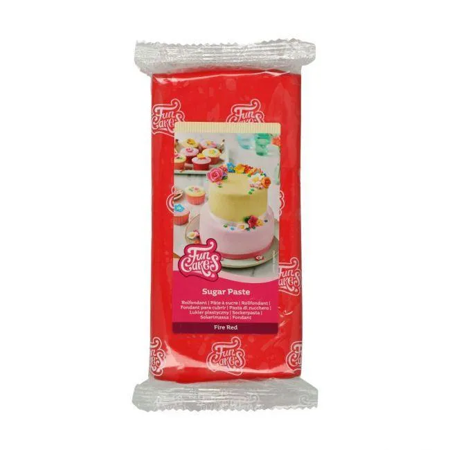 Sockerpasta - Eldröd 1kg