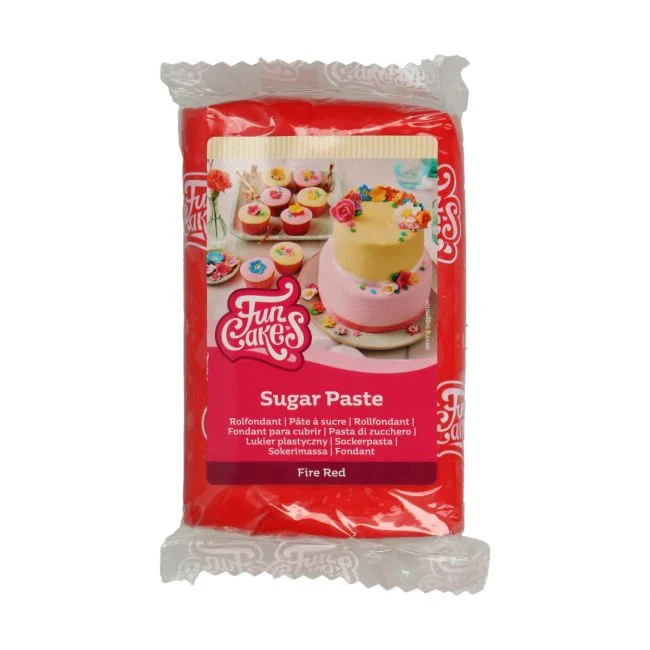 Sockerpasta - Eldröd 250g