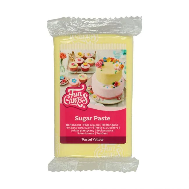Sockerpasta - Pastellgul 250g