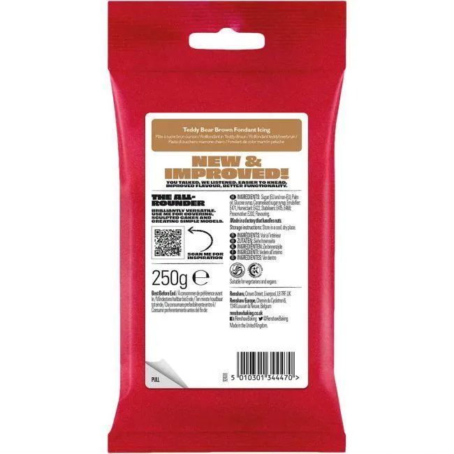 Sockerpasta Renshaw 250g Brun Nallebjörn