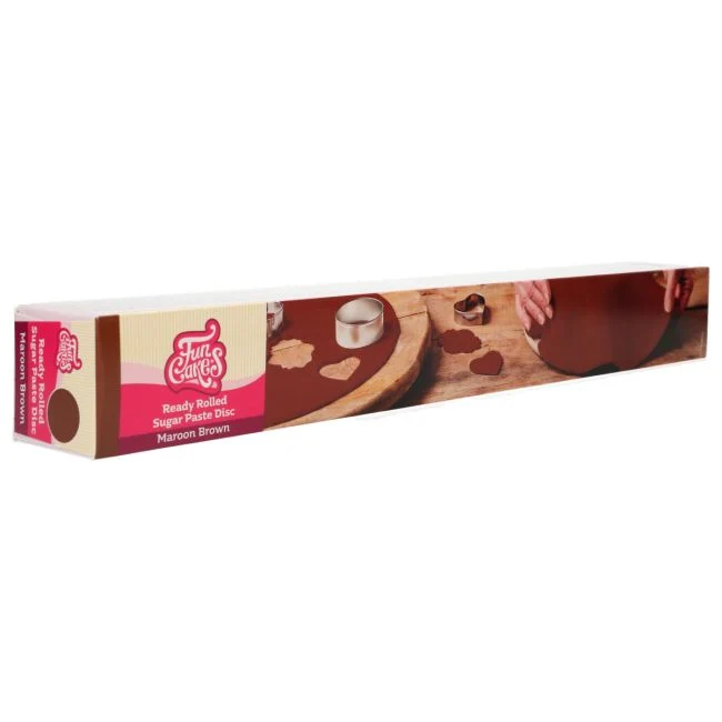 Utrullat sockerpasta - Mörkbrun