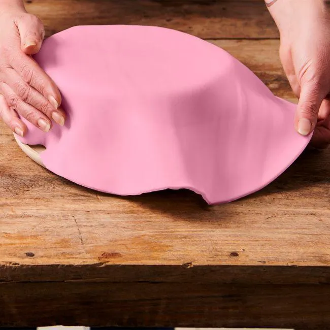 Utrullat sockerpasta - Rosa