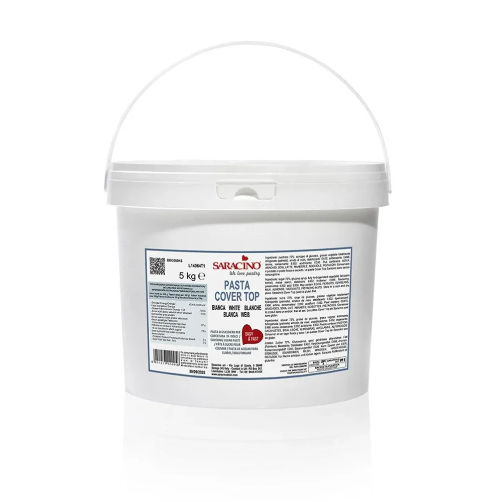 Vit täckpasta - 5 kg