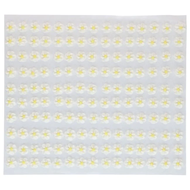 492 Dekorationer i socker vita och gula blommor
