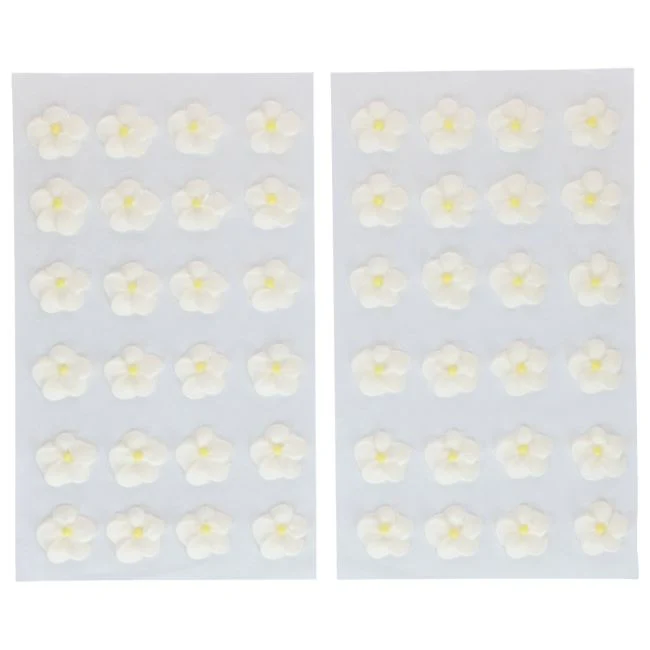 492 Dekorationer i socker vita och gula blommor