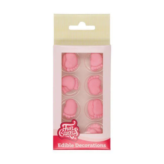 16 bebisfötter i socker - Rosa