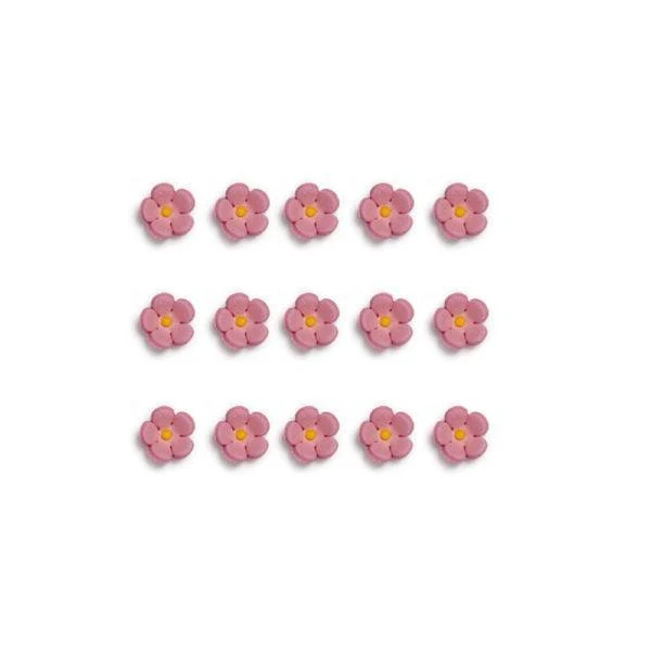 30 små rosformade sockerblommor