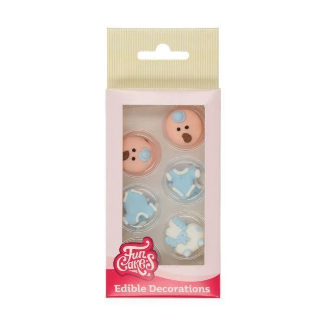 Sockerdekorationer Baby Boy Set/12