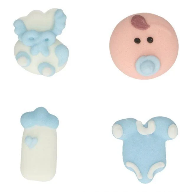 Sockerdekorationer Baby Boy Set/12