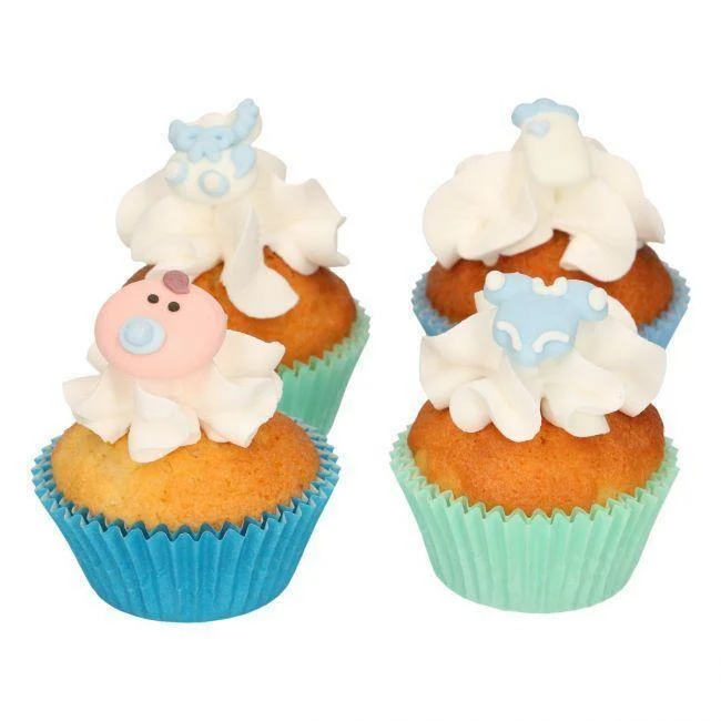 Sockerdekorationer Baby Boy Set/12