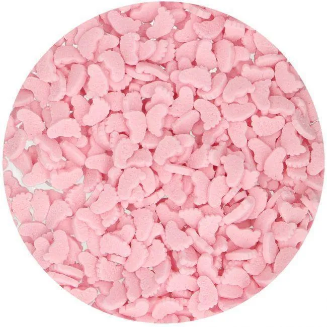 Sockerskulpturer bebisfötter - Rosa 55g