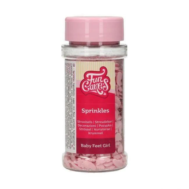 Sockerskulpturer bebisfötter - Rosa 55g