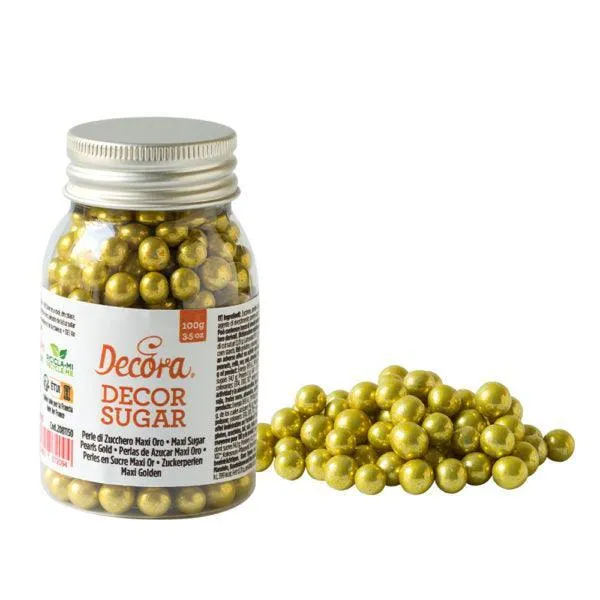 Ätbart Pärlor - Metalliskt Guld ⌀7mm - 100g