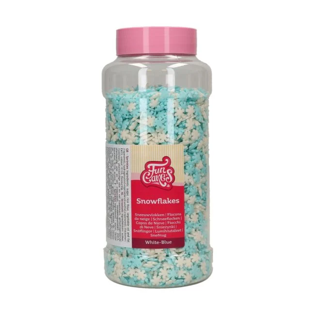 Vita och blå snöflingor – 450 g