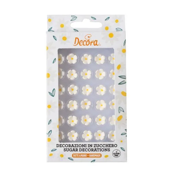 30 Små Vita Sockersblommor