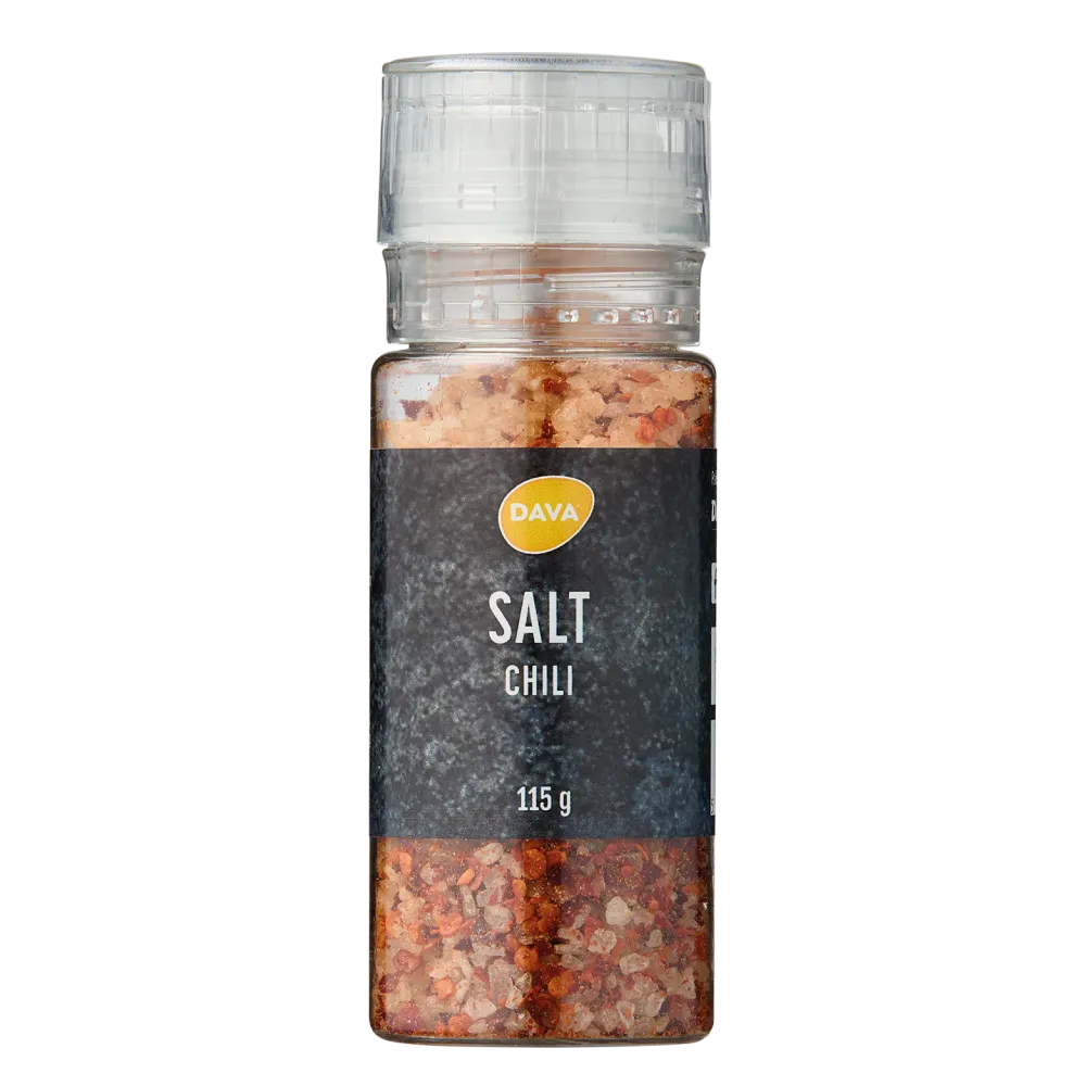 DAVA salt med chili 115 g, kvarn