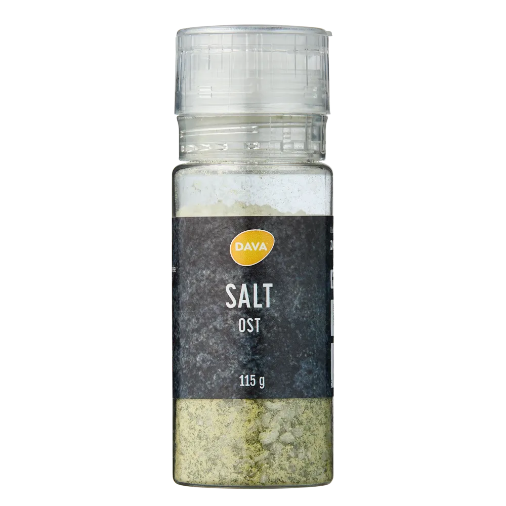 DAVA salt med ost 115 g, kvarn