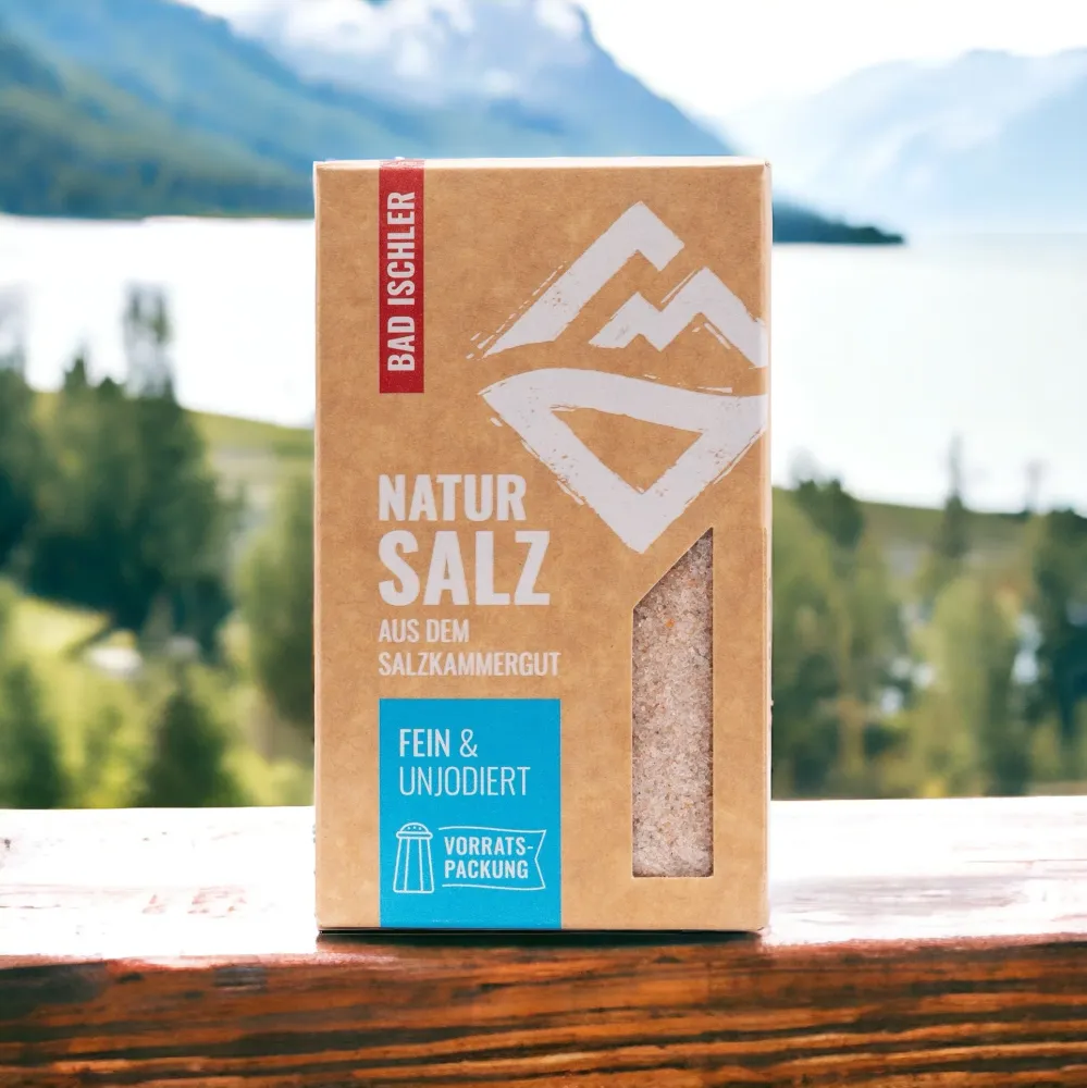 Naturligt rosa stensalt från österrikiska alperna, 350 gram Salpina / Bad Ischler