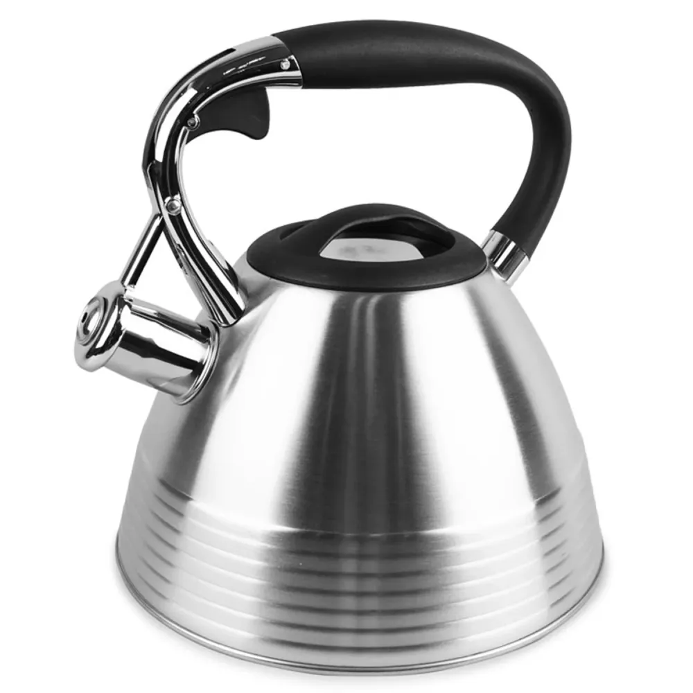 Maestro MR-1315 Vattenkokare Med Lock Och Visselpipa 3L Quality Vattenkokare I Rostfritt Stål För Induktionskokare Med Spi...