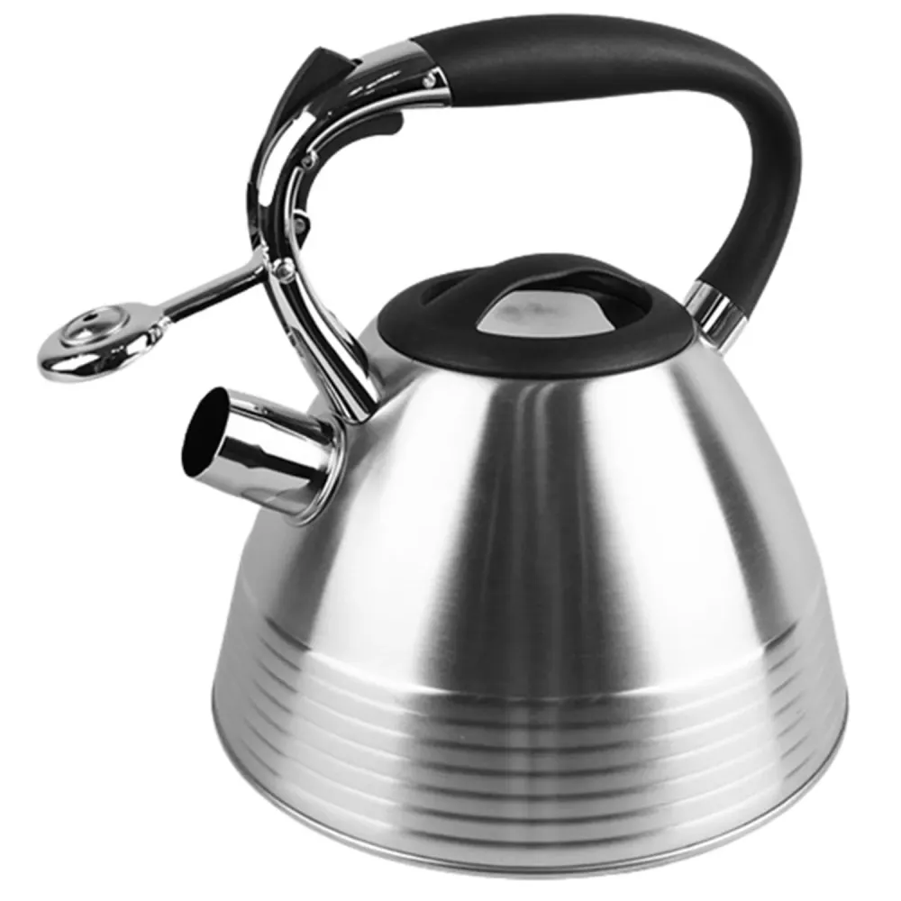 Maestro MR-1315 Vattenkokare Med Lock Och Visselpipa 3L Quality Vattenkokare I Rostfritt Stål För Induktionskokare Med Spi...