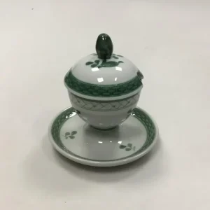 Royal Copenhagen Grøn Tranquebar Sennepskrukke No 1010