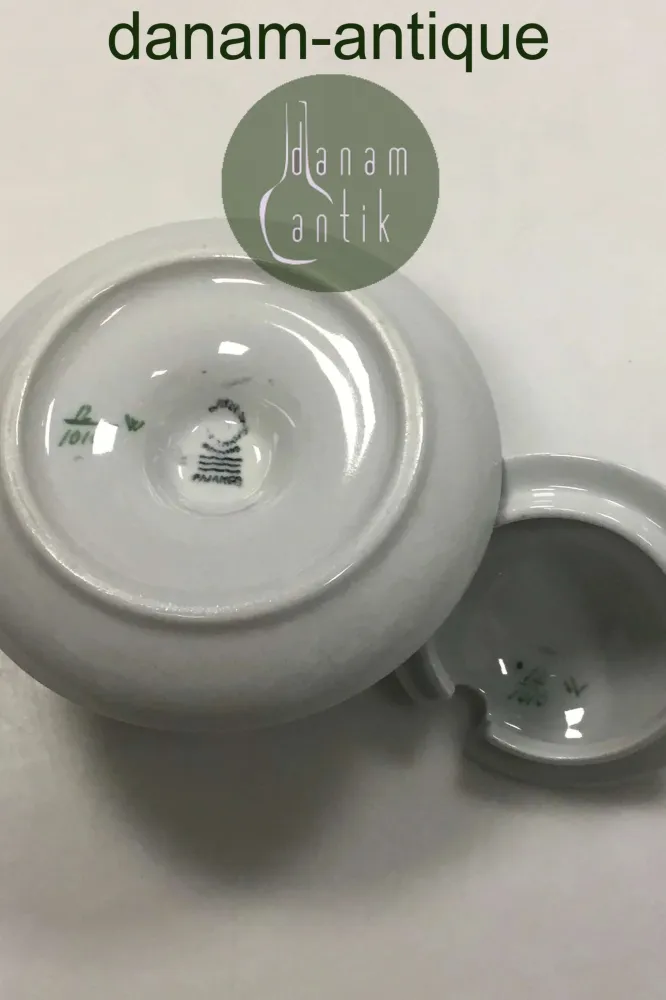 Royal Copenhagen Grøn Tranquebar Sennepskrukke No 1010