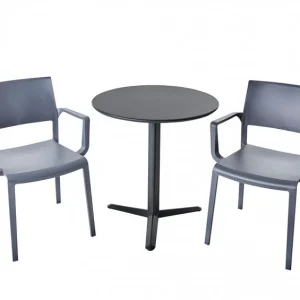 Arket Cafégrupp 60cm ink 2st Lilibet Karmstolar Grå
