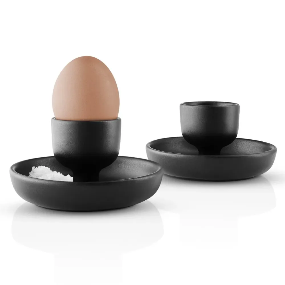Eva Solo Äggkopp NORDIC KITCHEN 11 cm, place om 2 st, svart, stengods