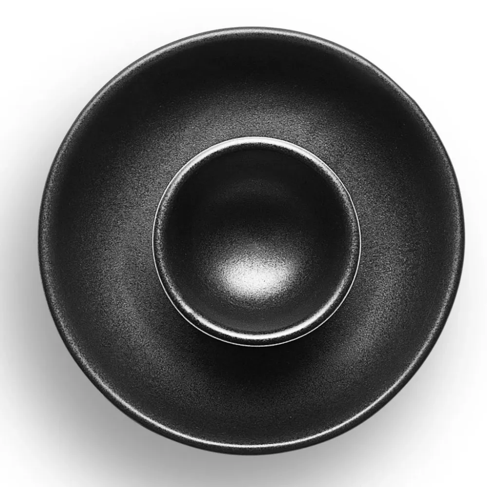 Eva Solo Äggkopp NORDIC KITCHEN 11 cm, place om 2 st, svart, stengods