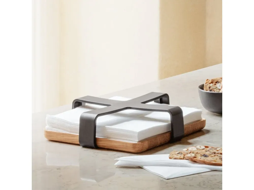 Eva Solo Servetthållare NORDIC KITCHEN 19 x 5 cm, midnight, plast/bambu