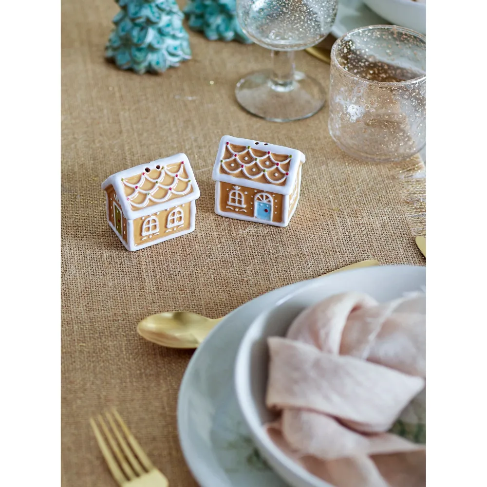 Bloomingville Ginnie Salt- och Pepparkar Place, Brun, Keramik