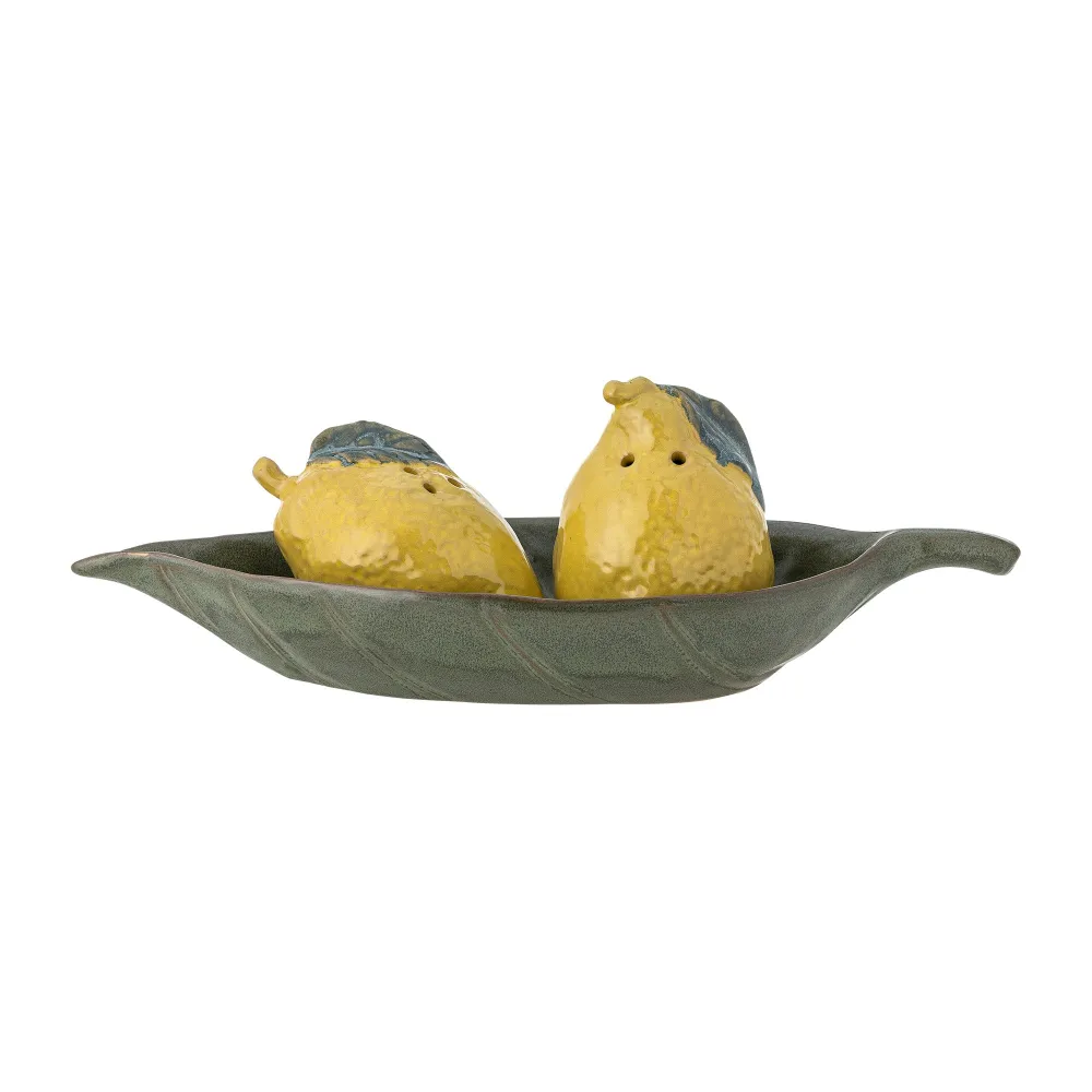 Creative Collection Limone Salt- & Pepparströare Set, Canary, Stengods