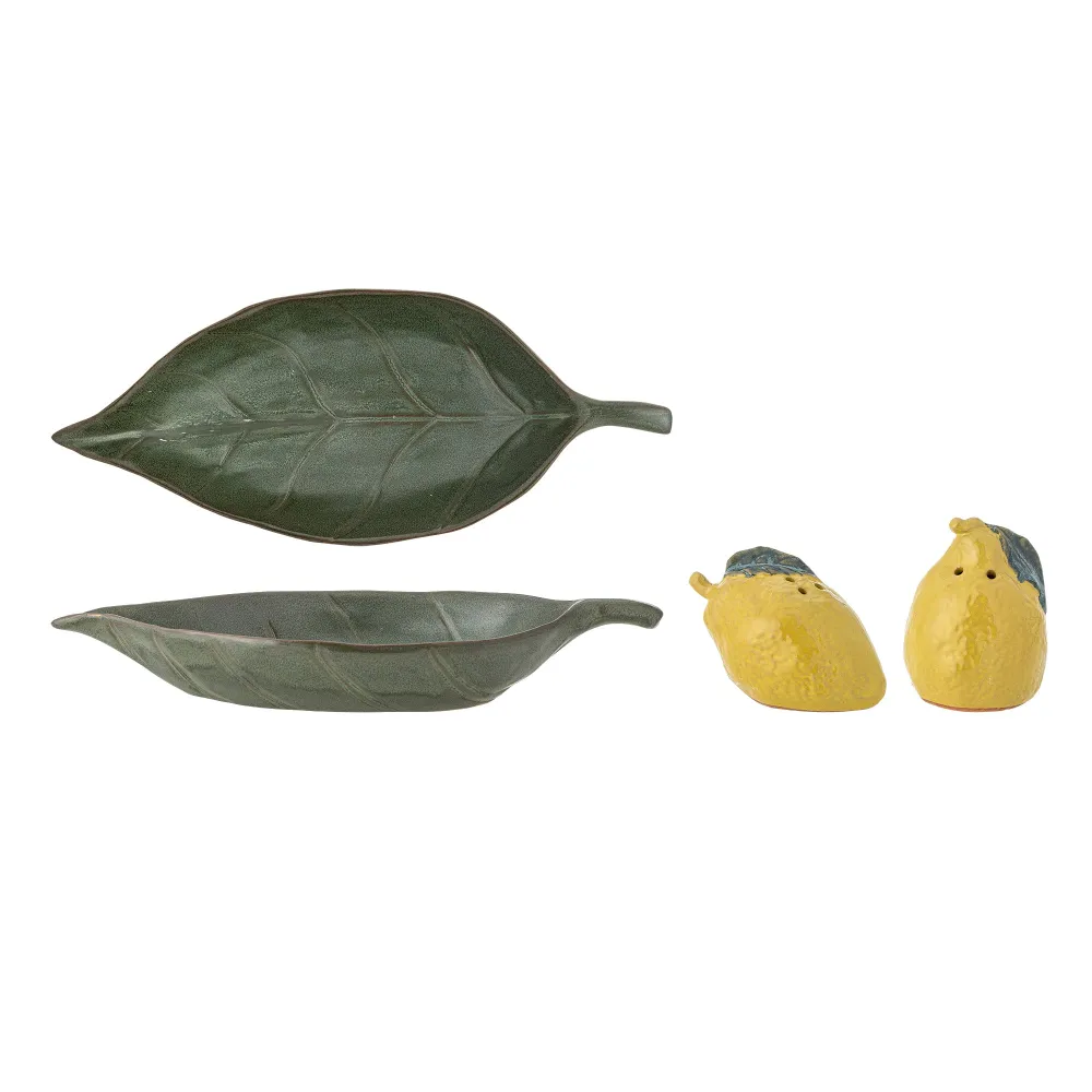 Creative Collection Limone Salt- & Pepparströare Set, Canary, Stengods
