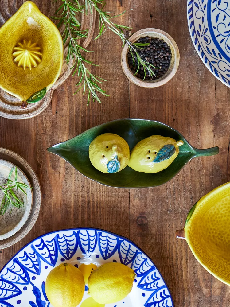 Creative Collection Limone Salt- & Pepparströare Set, Canary, Stengods