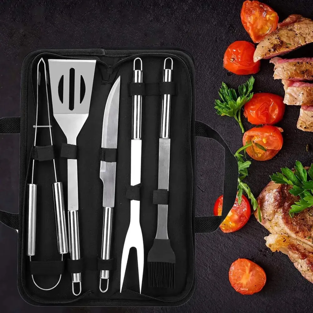 Grillset Pro1RR- Verktyg, röd termometer, salt- o pepparkvarn rund Lifetime Warranty
