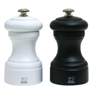Peugeot Salt- och pepparkvarn BISTRO 10 cm, svart/vit, bokträ