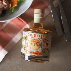 Gridelli - Aceto Balsamico Alla Pesca Bianca, Vit Balsamvinäger Persika
